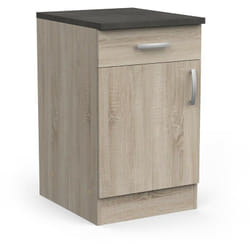 Meuble de cuisine bas 1 porte 1 tiroir 50 cm Paprika