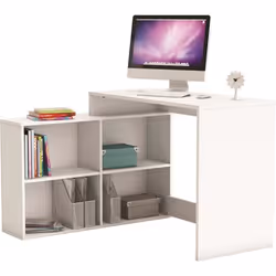 Bureau dangle Nagano - Panneaux de particules - Blanc mat - L 1119 x P 1007 x H 767 cm - DEMEYERE