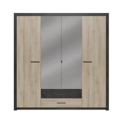 Colorado Armoire 4 portes - Decor Chene Kronberg - l 198 x h 203,1 x 56,6 cm