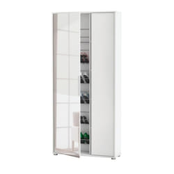 DEMEYERE armoire à chaussures + miroir Blanc perle - EBONY