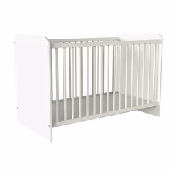 Demeyere - Lit à barreaux 60x120 cm avec sommier Reverso blanc