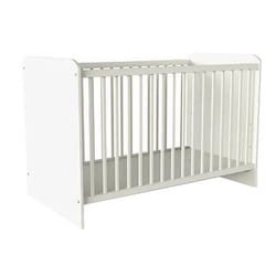 Demeyere - Lit à barreaux 60x120 cm avec sommier Reverso blanc