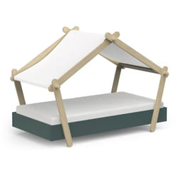 Habitat Et Jardin Lit Cabane Surélevé Enfant " Lodge " - 70 X 140 Cm - Vert