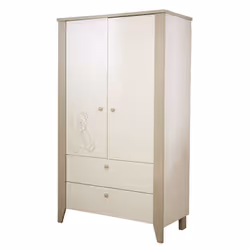 ARMOIRE de la collection TEDDY BEAR. Trés belle chambre bébé comprenant : le lit à barreaux, l'armoire et la commode à langer ...