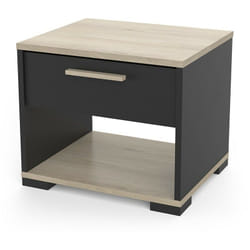 Table de chevet Izzy 1 tiroir noir et bois