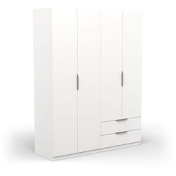 CALICOSY - Armoire 4 portes et 2 tiroirs Ghost - L157,3 cm