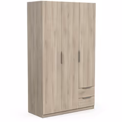Caractéristiques produit : Armoire 3 portes 2 tiroirs Ghost. En panneaux de particules 12 et 15 mm. Aménagement : Niches (L.3 ...