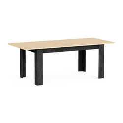 Table a manger extensible - kent - Chene de fil / Sidewalk - Rectangulaire - 6 / 8 personnes - 155/205 x 90 cm Demeyere