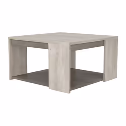 Table basse très moderne avec ses 2 coloris : chêne champagne et béton foncé. Meuble assorti aux autres meubles de la collect ...