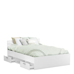 Lit adulte 2 tiroirs - MICHIGAN - Blanc - 140 x 190 cm - DEMEYERE