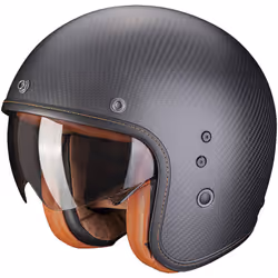 Scorpion Belfast Evo Carbon Casque Jet, noir, taille L pour Hommes