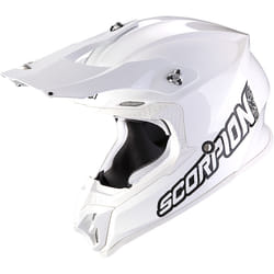 Scorpion VX-16 Evo Air Solid Casque de motocross, blanc, taille L pour Hommes