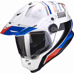 Scorpion ADF-9000 Air Desert Casque de motocross, blanc-rouge-bleu, taille XL pour Hommes