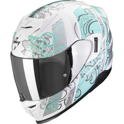 Scorpion Exo-520 Evo Air Fasta Casque, blanc-bleu, taille 2XS pour Hommes