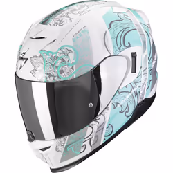 Scorpion Exo-520 Evo Air Fasta Casque, blanc-bleu, taille XS pour Hommes