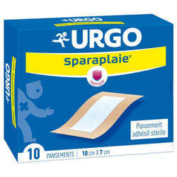 Urgo Sparaplaie Pansement Adhésif Stérile 10 x 7 cm 10 Pansements