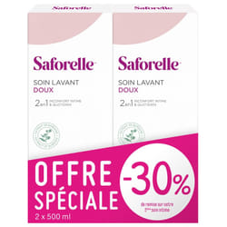 Saforelle Soin Lavant Doux Lot de 2 x 500 ml