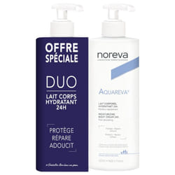 Noreva Aquareva Lait Corporel Hydratant 24H Lot de 2 x 400 ml