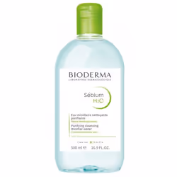 Bioderma Sébium H2O, Femmes, 500 ml, Peau grasse, Nettoyant, Purifiant, Rafraîchissant, Bouteille, AQUA/WATER/EAU PEG-6 CAPRY ...