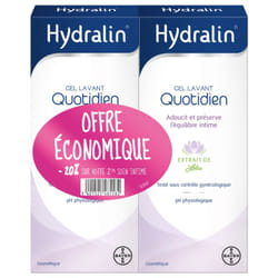 Hydralin Quotidien Gel Lavant Equilibre Intime Lot de 2 x 200 ml -20%