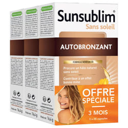 Nutreov Sunsublim Autobronzant Lot de 3 x 28 Capsules
