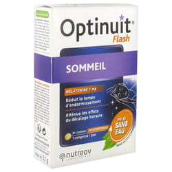 Nutreov Optinuit Flash Sommeil Mélatonine 30 Comprimés