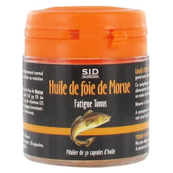 S.I.D Nutrition Fatigue Tonus Huile de Foie de Morue 30 Capsules
