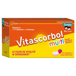 Vitascorbol Multi Junior 30 Comprimés à Croquer