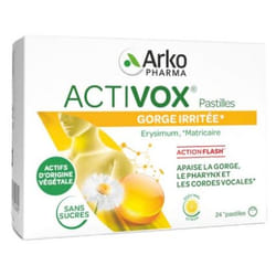 Arkopharma Activox Arôme Miel Citron 24 Pastilles