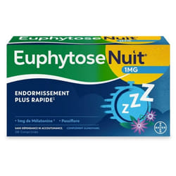 Bayer Euphytose Nuit Mélatonine et Passiflore 30 Comprimés