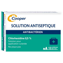 Cooper Solution Antiseptique Chlorhexidine 0.5% 12 x 5 ml