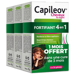 Nutreov Capileov Cheveux & Ongles Fortifiant 4en1 3 x 30 Gélules