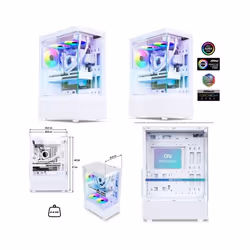 Boîtier PC Gamer - Spirit of Gamer - SPECTRA ARTIC ARGB - RGB - 3 Ventilateurs - Blanc