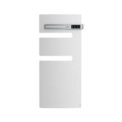 Atlantic - Radiateur sèche-serviettes connecté Serenis avec soufflerie mât droite 1500W Blanc Carat - 850493