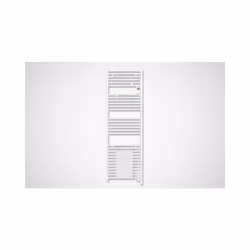 Le sèche-serviettes Doris avec soufflerie en finition Blanc Brillant se distingue par son design intemporel et épuré, pensé p ...