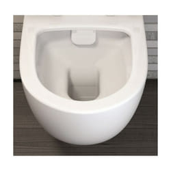 Pack Wc suspendu Geberit sans bride modèle court Plaque de commande Geberit Sigma01 blanc
