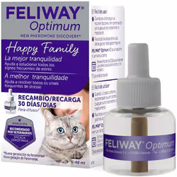 FELIWAY Optimum - Pack de 3 recharges Anti Stress Calmant - 3 X 48 ml - Pour chat