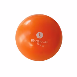 Balle lestée de fitness SVELTUS 1 kg - pour travail du haut du corps - orange mixte adulte