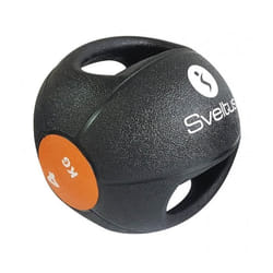 Médecine ball avec poignées 4 kg - SVELTUS - Musculation - Haltérophilie - Noir - Adulte