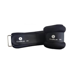 Bracelet lesté 2 kg x2 - SVELTUS - Poignets chevilles - Fixation aisée - Noir - Fitness