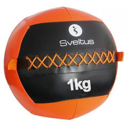 Wall ball 1 kg - SVELTUS - Orange - Musculation bras et jambes - Absorption des chocs - Bonne prise en main