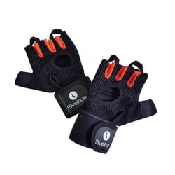Gants de musculation SVELTUS taille S x2 - Noir/orange - Adulte - Homme