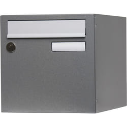 Renz - Boîte aux lettres normalisée 1 porte extérieur acier gris brillant