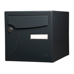 Renz - Boîte aux lettres normalisée 1 porte extérieur Animation acier anthracite