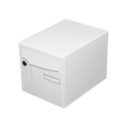 Renz - Boîte Aux Lettres Normalisée 2 Portes Extérieur Acier Blanc Brillant
