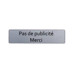 Plaque Stop Publicité H.2.5 X L.10 X P.0.2 Cm Renz
