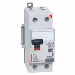 Disjoncteur différentiel DX³ Phase + Neutre 230V - 30mA - 411011 Legrandnombre de pôles (total) : 2nombre de pôles protégés : ...