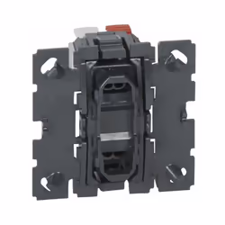 jPoussoir inverseur Céliane Soft 6A 250V contact NO-NF - A associer à un support universel Batibox, un enjoliveur et une plaq ...