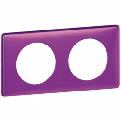 Plaque Céliane métal 2 Poste Violet Irisé LEGRAND 068712 Plaque Céliane Métal 2 postes finition Violet Irisé - Entraxe 71 mm