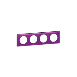Legrand - céliane plaque métal quadruple violet irisé - 068714